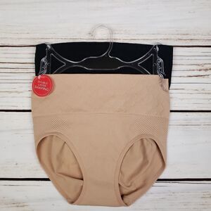 Merilyn Monroe shapewear bottoms 2 pack nude black